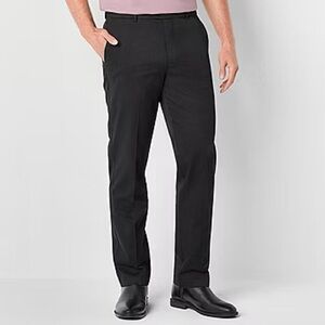Black Stafford Mens Classic Fit Flat Front Pant - 32x32